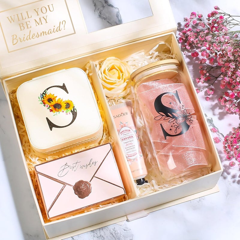 AYGXU Initial Glass Cup and Jewelry Box Set - Image 3